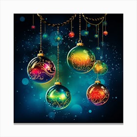Christmas Background - Abstract Christmas Canvas Print