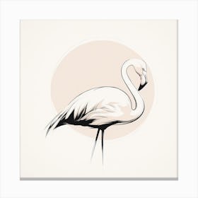 Flamingo drawing 4 Canvas Print