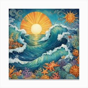 Sea And Sun Art Print 0 Canvas Print