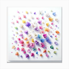 Origami Flowers Canvas Print