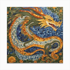 Mosaic dragon Canvas Print