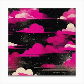 Clouds of pink black sky Canvas Print