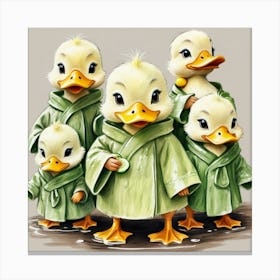 Duck Family 9 Canvas Print