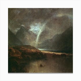 Rainbow Over A Lake Canvas Print