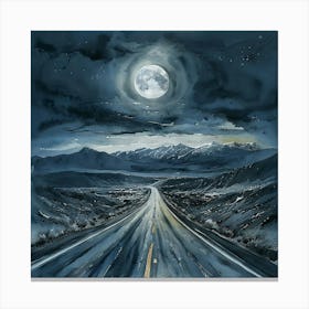 Road To The Moon Canvas Print