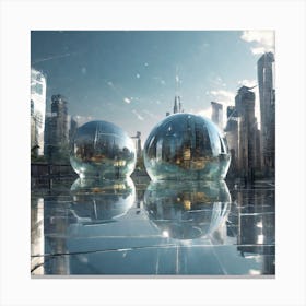 Futuristic Cityscape 93 Canvas Print