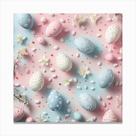 Easter Themed Banner Texture With Pastel Hues 1 Canvas Print