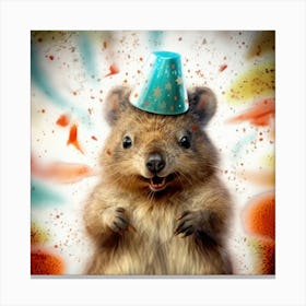 Birthday Wombat Canvas Print