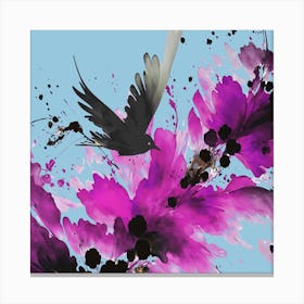 Ink Bird Pastel Blue 1 Canvas Print