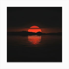 Sunset Over Water 3 Canvas Print