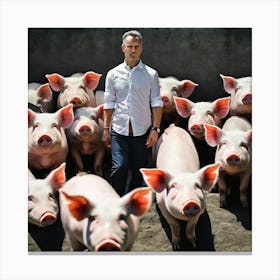 Pigs photo 3 Canvas Print