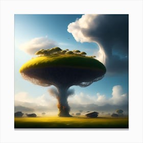 Mushroom In The Sky Canvas Print