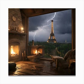 Eiffel Tower view Canvas Print