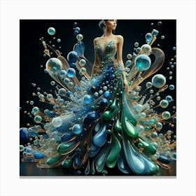 Peacock Dress Canvas Print