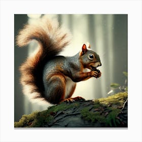 Squirrel In The Forest 238 Canvas Print