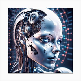 Robot Woman 16 Canvas Print