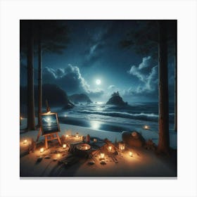 At Night Canvas Print