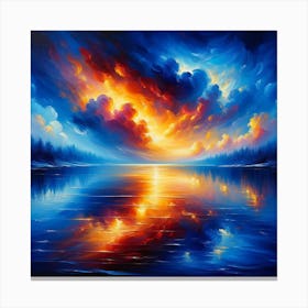 Sunset On The Lake Canvas Print