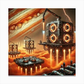 A Futuristic Sci Fi Depiction Of Metallic Hydrogen Canvas Print