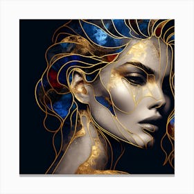 Abstract Portrait Of A Woman 1 Canvas Print