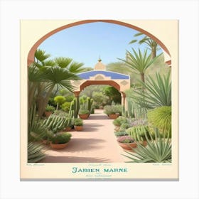 Jardin Majorelle Morocco Vinta Canvas Print