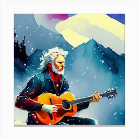 The Winter Guitarist Canvas Print