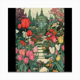 Tulips In The Garden 7 Canvas Print