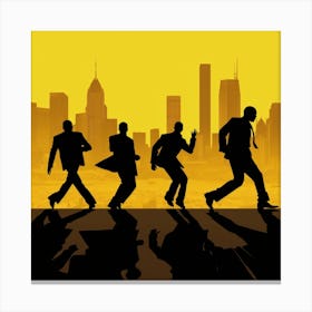 Silhouettes Of Businessmen Canvas Print