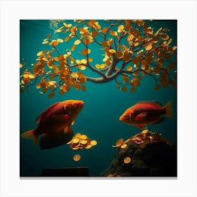 Goldfish In The Water 1 Canvas Print