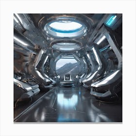 Futuristic Spaceship Interior 3 Canvas Print