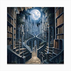 World Of Books Canvas Print