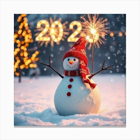 Asm Snowman Celebrating The New Year 2025 Bcffb317 Bd4c 4360 A799 9a5bfe1726b4 Canvas Print