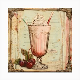 Vanilla Milkshake 1 Canvas Print