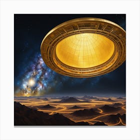 Golden Ufo Canvas Print