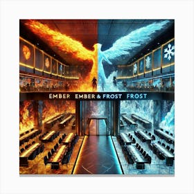 A Sci Fi Themed Restaurant Called Ember & Frost Canvas Print