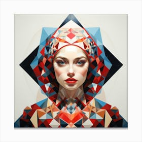 Geometric Russian Woman 03 Canvas Print