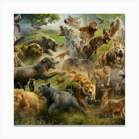 Zoo Animals Canvas Print