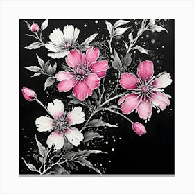 Pink Flowers 16 Canvas Print