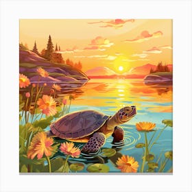 Turtle harmony Canvas Print