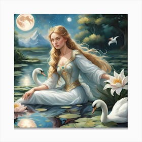 Swan Lake Canvas Print