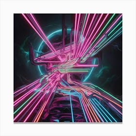 Neon Tunnel Canvas Print