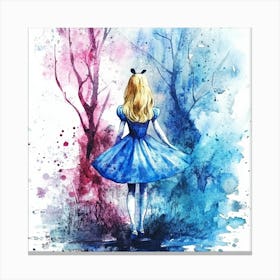 Watercolor Girl in Wonderland 7 Canvas Print