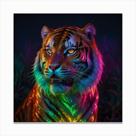 Neon Tiger 3 Canvas Print