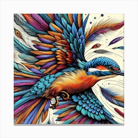 Colored Bird Canvas Print