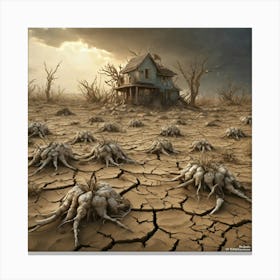 House In The Desert 4 Canvas Print