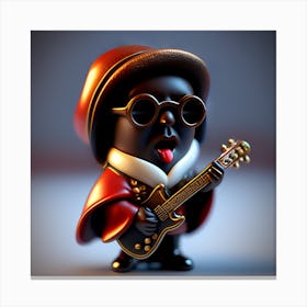 Black Man With A Guitar Canvas Print