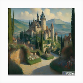 Castle Painting Canvas Print