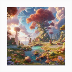 Bloom-filled valley 3 Canvas Print