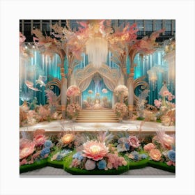 Asian Wedding Stage Canvas Print