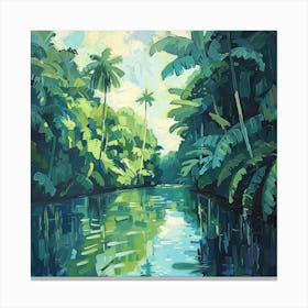 River In The Jungle 1 Canvas Print